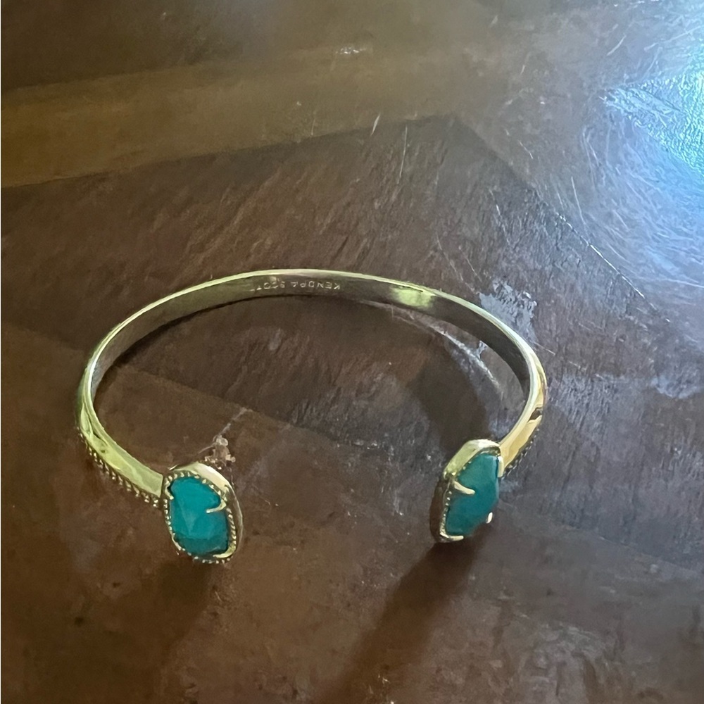 Gold and Turquoise Bracelet